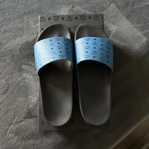MCM Black and Blue Logo Slides New MCM Men main image 3